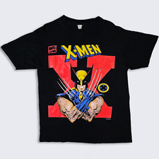 X-Men Vintage 90s Wolverine Marvel Comics T-Shirt - Mutants Unite - Black Tee