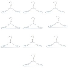 10 Pc 16" Lingerie Hanger Clothes Display Store Fixture Chrome Finish with Loop