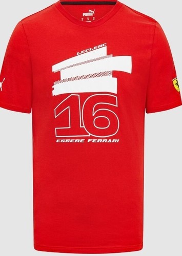 Scuderia Ferrari Driver Charles Leclerc Tee Mens - Red - Picture 3 of 3