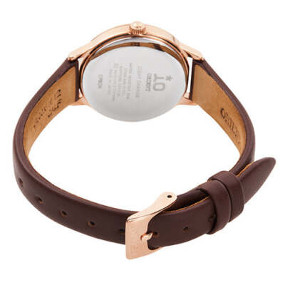 ORIENT レディース 腕時計 RN-WG0410S ORIENT iO Natural & Plain RN-WG0410S Solar Watch Brown Leather