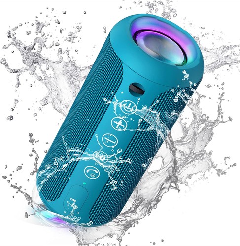 Bluetooth Speaker: IPX7 Waterproof, LED Lights,for Home/Outdoor/Party/Beach - Picture 8 of 14
