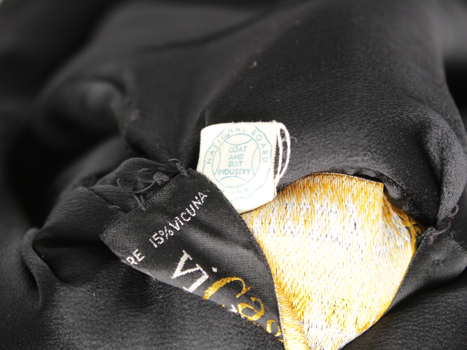 VTG 1960s Cashmere Vicuna Coat Womens 14 Solid Black Silk Lined Winter Overcoat eBay