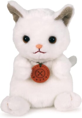 Sun Arrow, stuffed toy, white cat K7610, material: polyester, 13.4 x 5.2 x 9.8cm