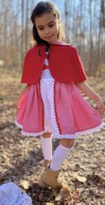 Little Red Riding Hood costume handmade cotton 3T little girl dress up