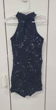 Black Sequin Unitard Child Size 7/8