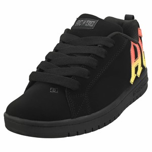 black and orange dc shoes