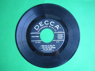 Connee Boswell Smoke Gets in Your Eyes Decca 45 giri EP solo disco U.S.A. 1953
