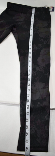 Girl's Vigoss Black Floral Print Leggings Size XS NWT - Picture 6 of 7