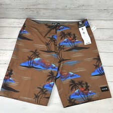 Hurley Phantom Weekender Board Shorts NWT Mens 32 Brown 8.25" inseam