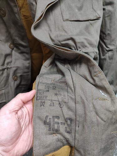 ZSRR Rosyjski oficer Kurtka zimowa Afganistan Mundur wojenny Armia Radziecka AFGHANKA - Zdjęcie 18 z 24