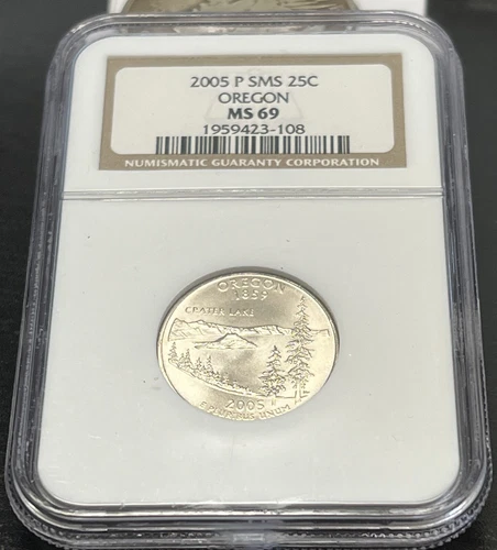 2005-P OREGON SMS STATE QUARTER NGC MS69 ACTUAL COIN #G492