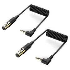Small Stereo to Male Microphones Cable Small Easy Carry 3.5mm Adapter