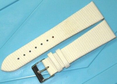 Watch Band Genuine Leather White Lizard Grain Flat 18*16MM Excellent Quality