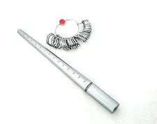 Steel Ring Sizer Mandrel And 36 Piece Finger Sizing Measuring Kit