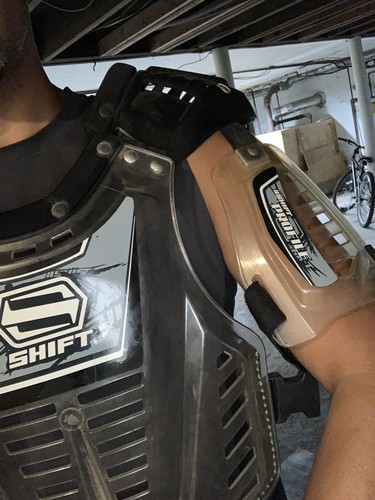 Vintage Shift Racing Adult Dirt Bike Chest Protector Guard Clear Black - Picture 2 of 5