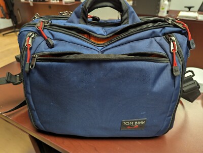 Tom Bihn Trinity 21 litres travel briefcase navy/zest colors