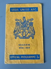 1958-59 Leeds United VS Manchester United - Signed By Alex Dawson