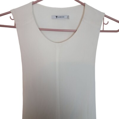 T Alexander Wang Womens XS Ivory Fitted Sleeveless Lined Open Back Maxi  Dress | eBay UK