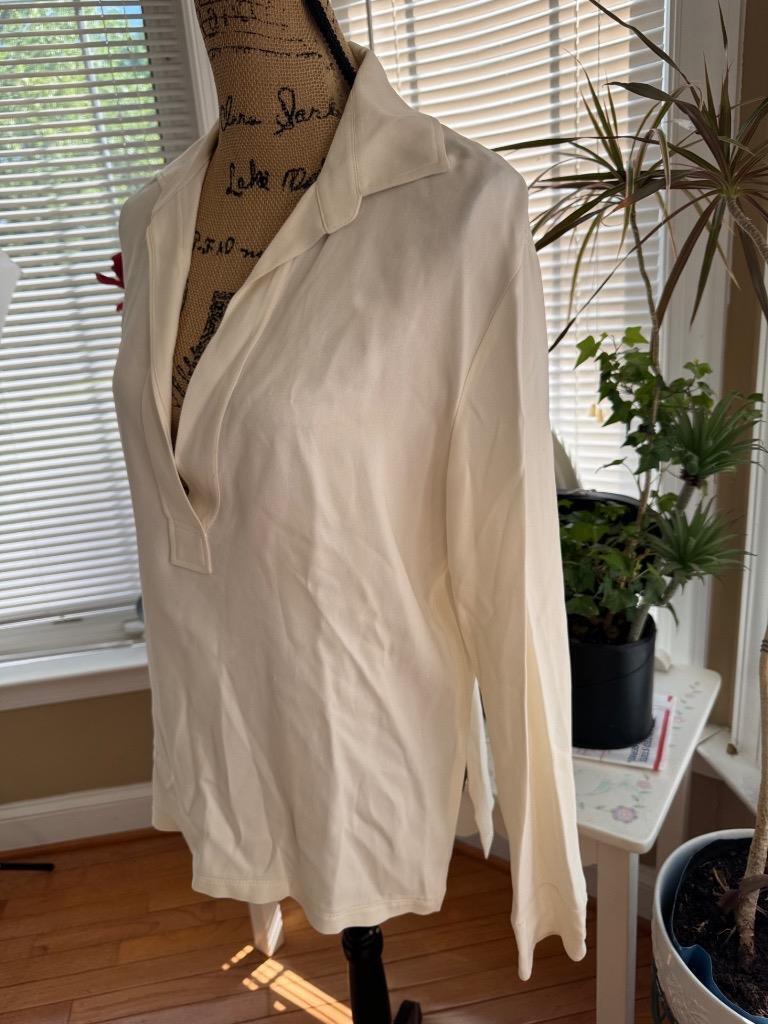 Helmit Lang Women's off white blouse size large (… - image 3