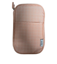 Yoobi  Pencil Case with 2 Zipper Organizer  Blush Grid