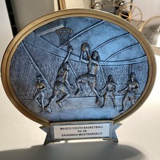 Girls s Youth Basketball Embossed Award Plaque Trophy tt