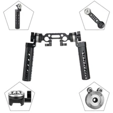 NICEYRIG Dogbone Rosette Handle Arm Kit/Rosette Clamp Mount for Shoulder Rod Rig