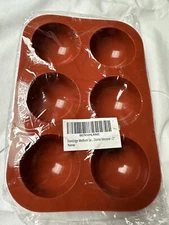 New 2 SETS OF 2 Pack Semi Sphere Silicone Dome Mousse Trays 2"