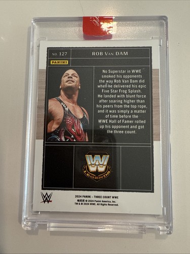 2024 Panini WWE Three Count 1/1 Rob Van Dam #127 - Picture 3 of 3