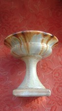 ANCIENNE COUPE SUR PIED EN GRÈS DE THULIN BELLES COULEURS 1925/35 X66
