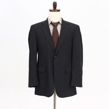 Stafford 40R Gray Sport Coat Blazer Jacket Solid 2B Wool