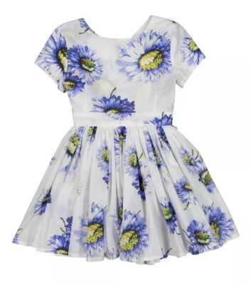 morley blue dress Morley Gathered waisted delicate blue dress – Flying Colors main image 0