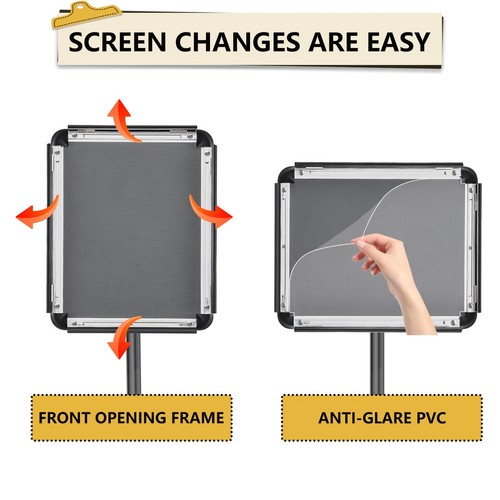 11x17,Heavy-Duty Outdoor&Indoor Adjustable Floor Stand Poster Sign Holder Frame - Picture 5 of 11