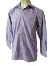 Peter Fitch Lila Herren Hemd Gr. S – Klassisches Kentkragen Baumwolle