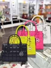 Michael Kors Sheila Small Women Lady Quilted Satchel Purse Bag Handbag Satchel