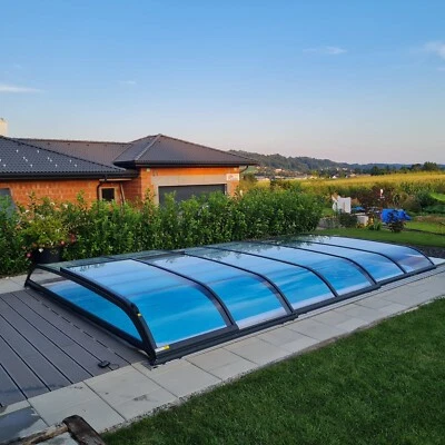Gfk Schwimmbecken Überdachung 6 Poolhalle,Pool Abdeckung 640x320x50 - Bild 1 von 4