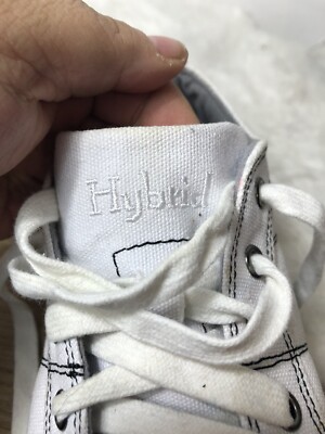 Hybrid Green Label The Rebellion Canvas White Sneakers - Men’s Size 9 Hybrid Green Label Rebellion Canvas Low Top Sneakers Shoes  main image 4