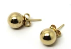 Kaedesigns Genuine 14ct 14k 585 Yellow Gold 7mm Stud Ball Earrings *Free post