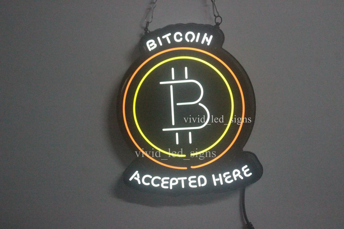 Bitcoin Vivid LED Sign Light Lamp Cute Bright Neon Wall Decor