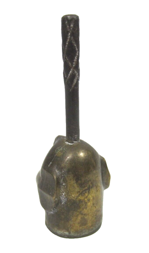 Antique Solid Brass Elephant Hand Bell Trunk Up Teachers UNIQUE 3.5" - 第 8/9 張圖片