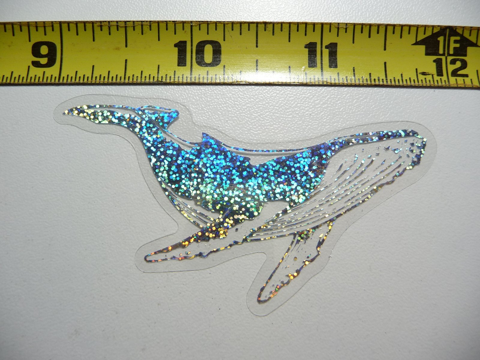 HOLOGRAPHIC BLUE WHALE STICKER DECAL OCEAN SEA LIFE SPARKLE