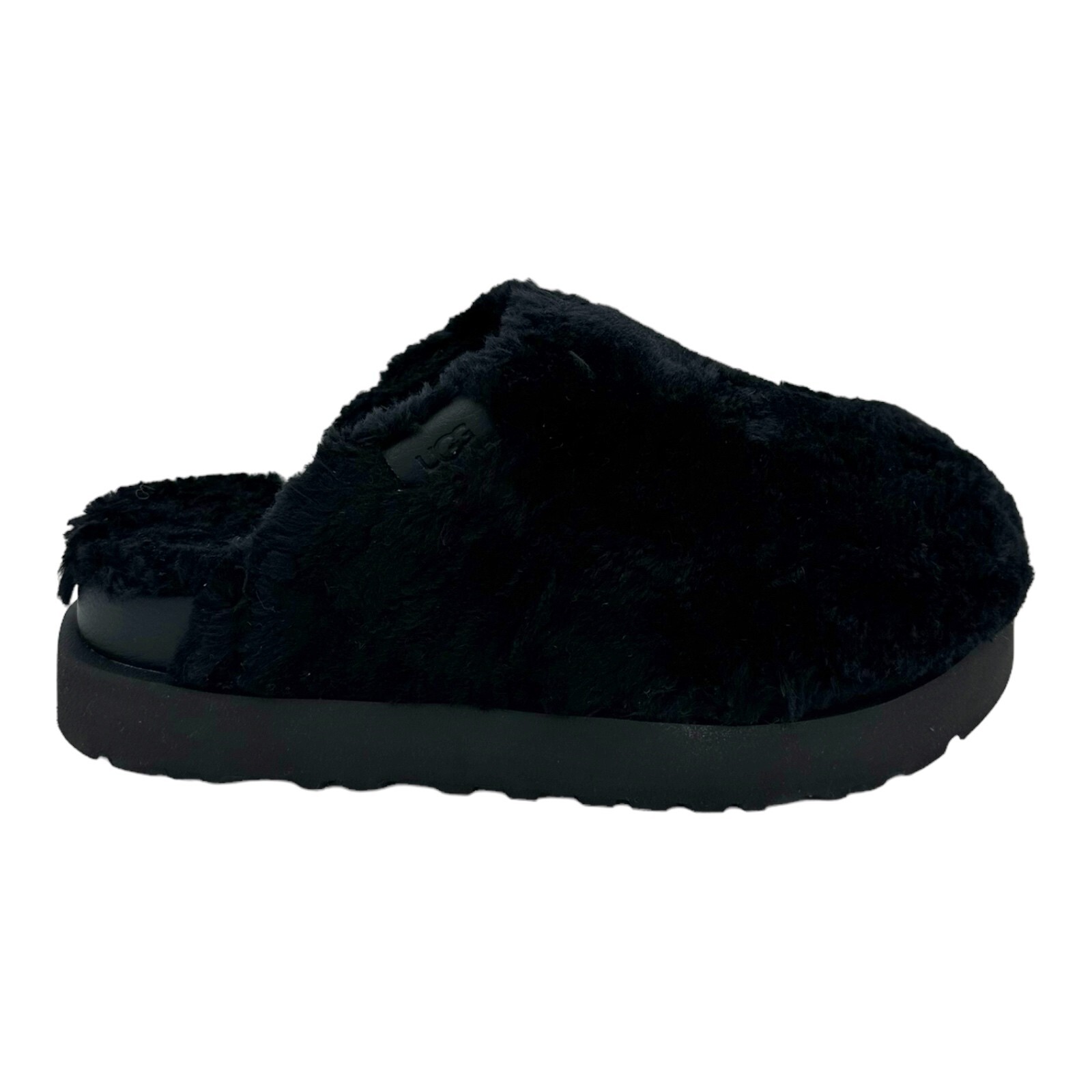 UGG FUZZ SUGAR SLIDE BLACK WOMEN'S SLIPPERS US SIZE 8 195719782450 | eBay