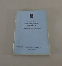 Kurzanleitung Magirus Deutz LKW 7tgl Jupiter 6x6  Stand 08/1959