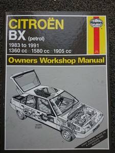 Citroën BX (petrol) Haynes Workshop Manual | eBay