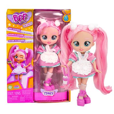BFF by Cry Babies Coney - Modepuppe zum Sammeln, mit langen Haaren, Stoffkleidun