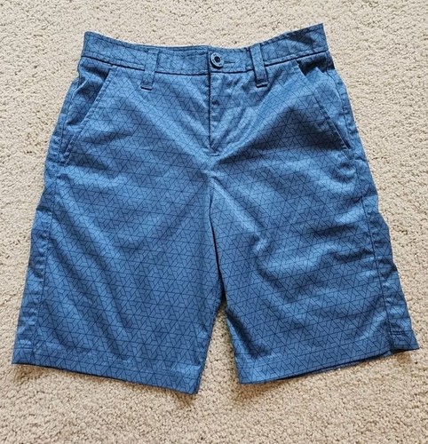 Under Armour Golf Shorts Youth Size 12 Loose Geometric Blue BOYS - Picture 1 of 8