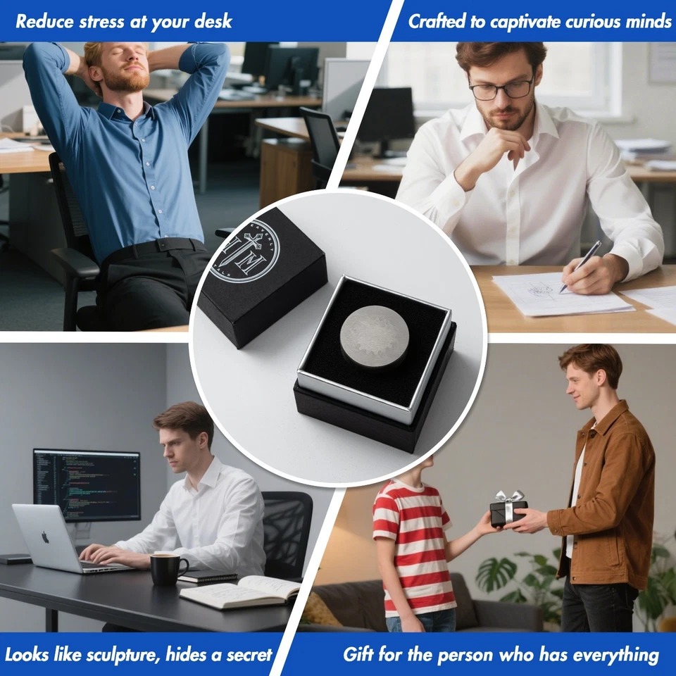 2-компонентная головоломка с зубчатым колесом — проволочная настольная безделушка с нулевым допуском EDM - Изображение 4 из 4