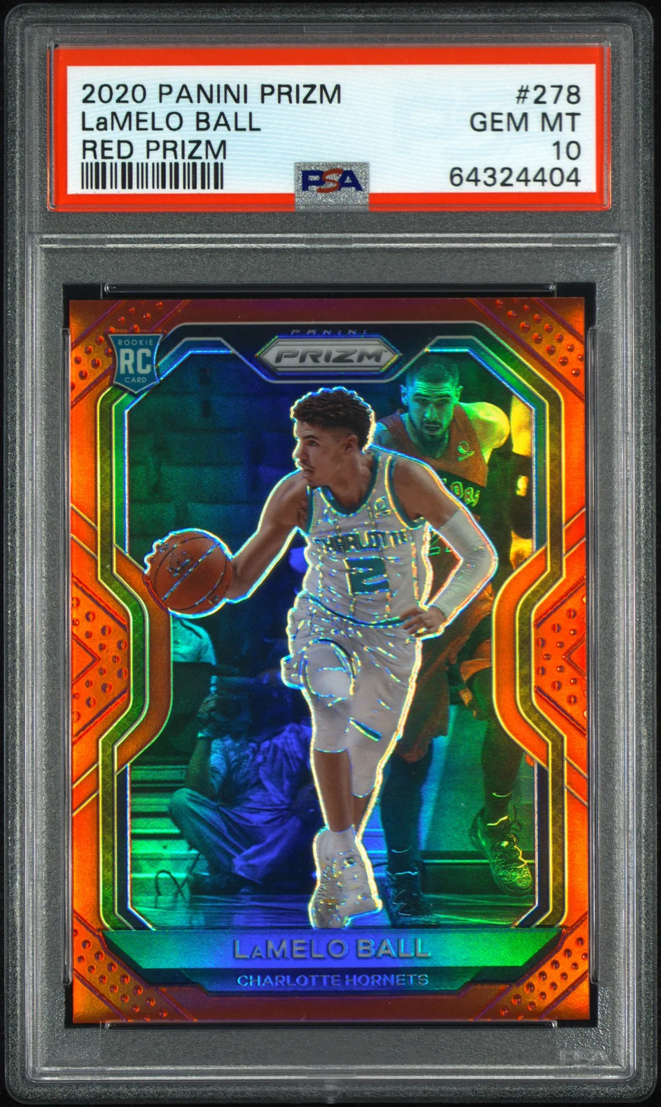 2020-21 Panini Prizm Lamelo Ball #278 RC Rookie Prizms Red #162/299 PSA 10
