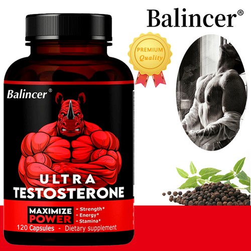 Ultra High Level Testosteron Kapseln - Männliche Verbesserung - Happy Life - 120 Kapseln