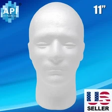 11' MALE FOAM MANNEQUIN MANIKIN head wig display hat glasses