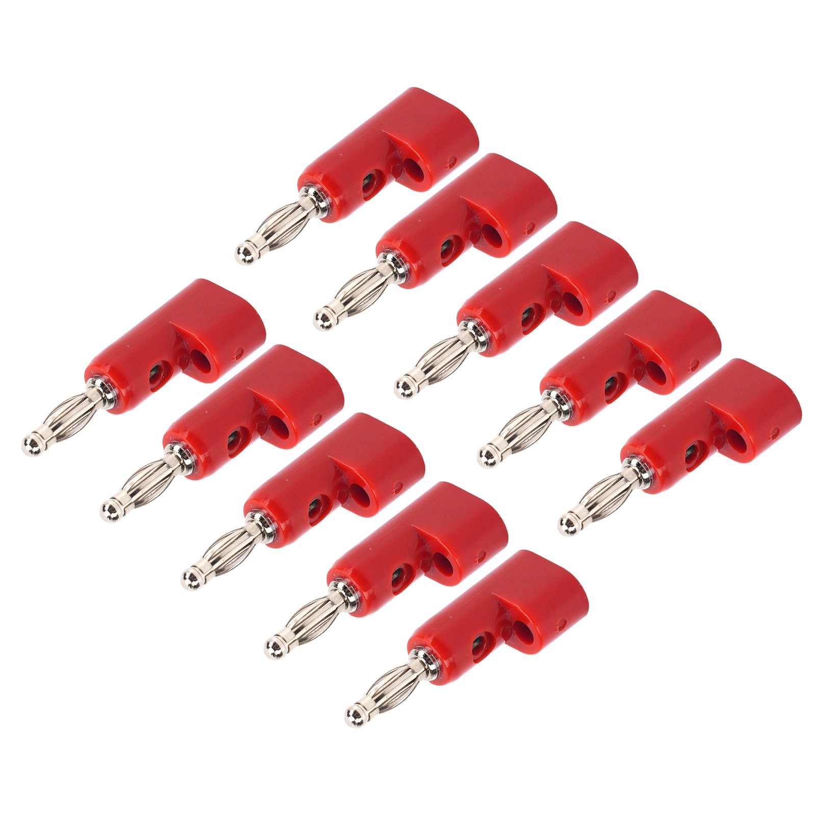 10pcs 4mm Stackable Banana Plug Connectors Solderless Banana Plugs AU